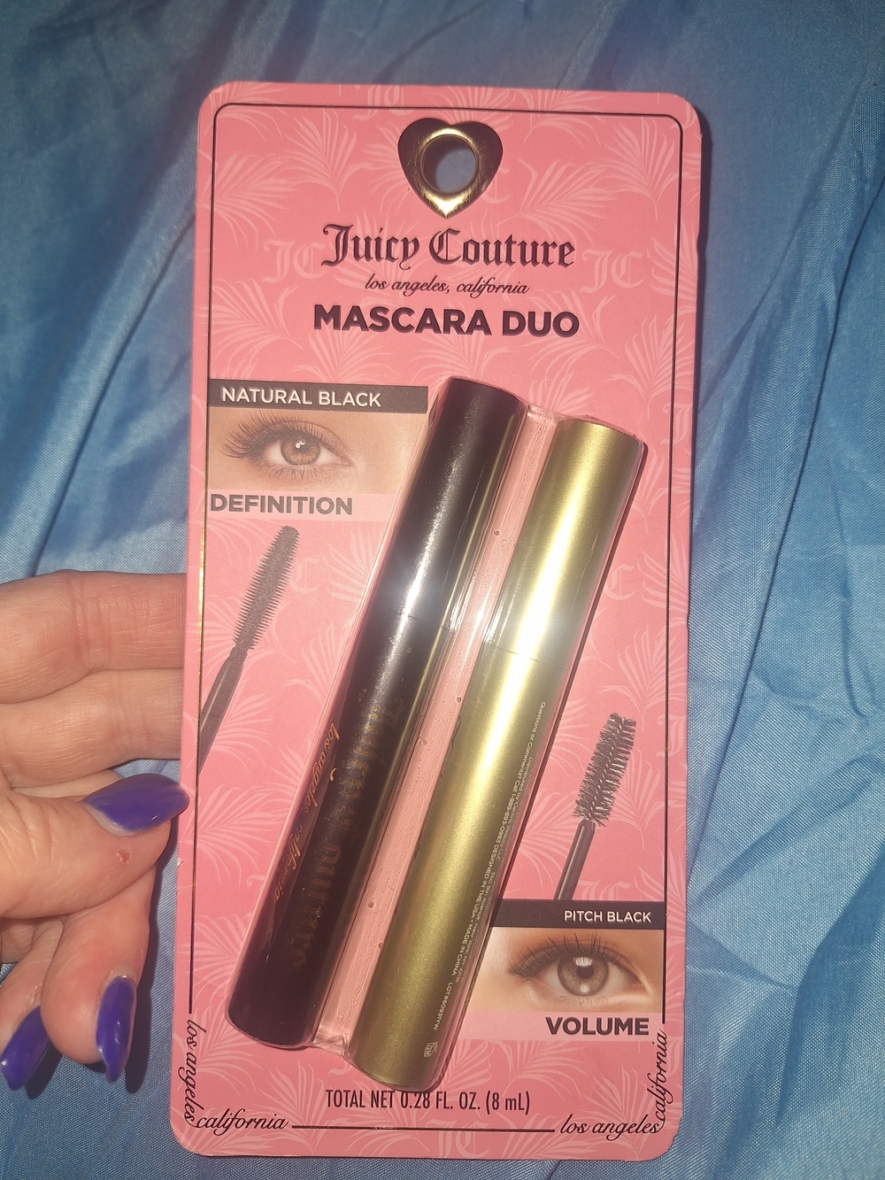 Juicy Couture Mascara Duo – Black Tubes with Pink Card